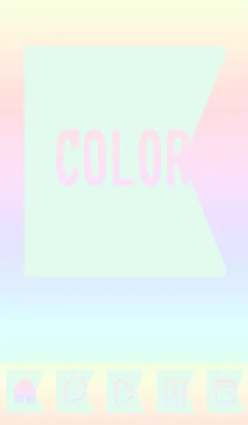 [LINE着せ替え] green color rainbow O15の画像1