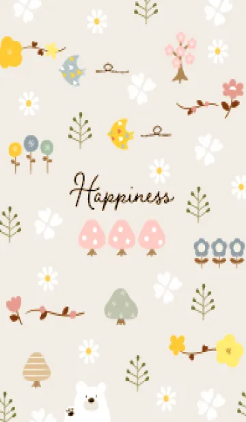 [LINE着せ替え] ベージュ 幸せな春12_1の画像1