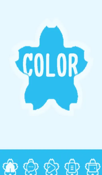 [LINE着せ替え] blue color E59の画像1