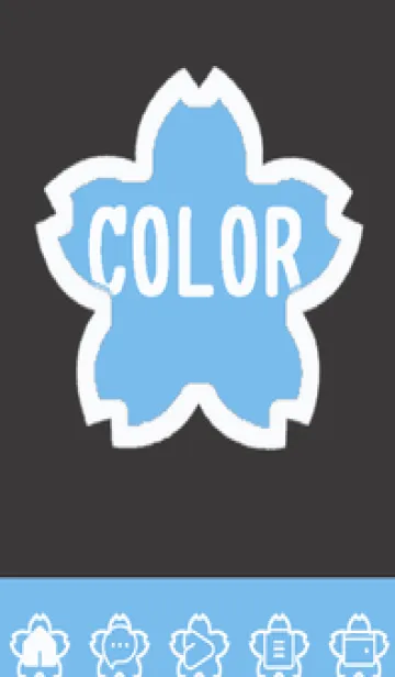 [LINE着せ替え] blue color E60の画像1