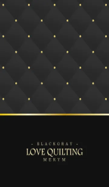 [LINE着せ替え] LOVE QUILTING - BLACK GRAY 29の画像1