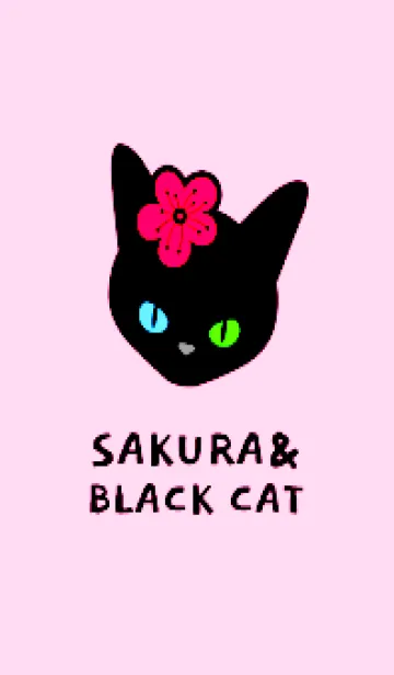 [LINE着せ替え] ブラックキャット＆桜 35の画像1
