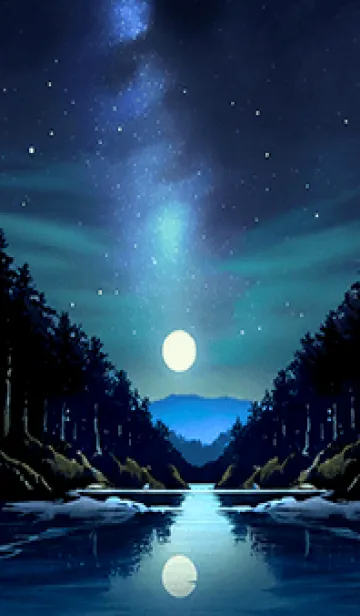 [LINE着せ替え] 綺麗な星空の夜景着せかえ#591の画像1