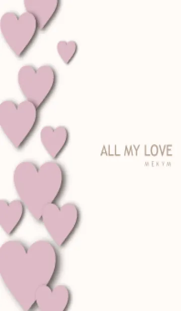 [LINE着せ替え] ALL MY LOVE-DUSKY PINK HEART 27の画像1