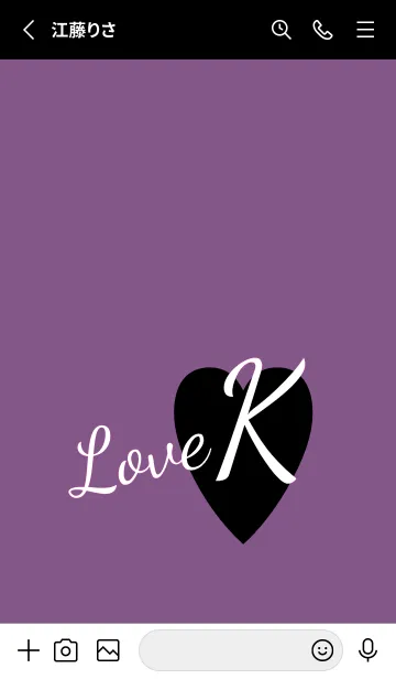 [LINE着せ替え] ラブ イニシャル ”K” 13の画像2