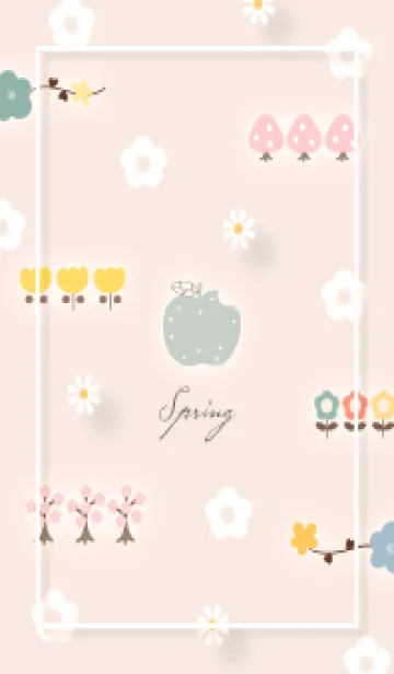 [LINE着せ替え] orange 花模様03_1の画像1