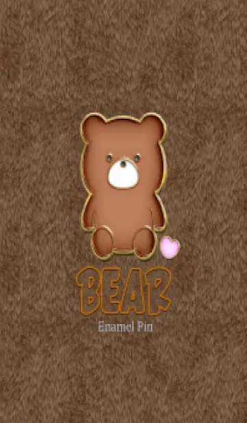 [LINE着せ替え] Bear Enameled Pin & Fur 39の画像1