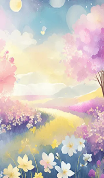 [LINE着せ替え] 優美な春の風景の着せかえ(Spring-242)の画像1