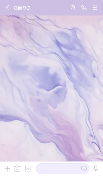 [LINE着せ替え] Beautiful Watercolor-PURPLE 2の画像2