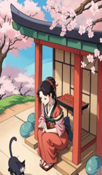 [LINE着せ替え] 浮世絵桜の季節 Vdb5Aの画像1