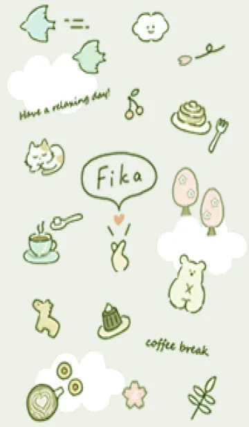 [LINE着せ替え] green ほんわかティータイム01_1の画像1