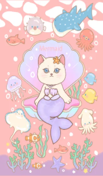 [LINE着せ替え] Cat mermaid ss2 9の画像1