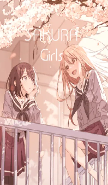 [LINE着せ替え] 桜と女の子の画像1