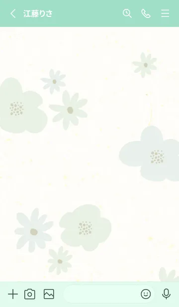 [LINE着せ替え] 2色のかわいい花16の画像2