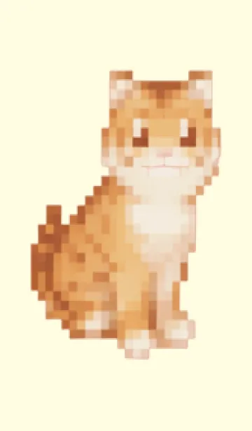 [LINE着せ替え] トラのドット絵のきせかえ Brown 05の画像1