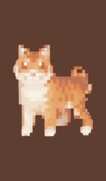 [LINE着せ替え] トラのドット絵のきせかえ Brown 01の画像1
