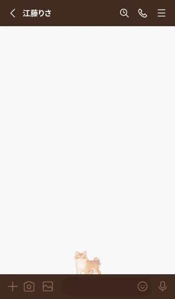 [LINE着せ替え] トラのドット絵のきせかえ Brown 01の画像2