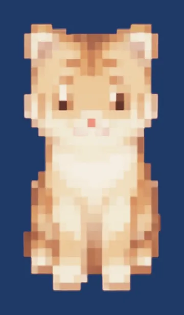 [LINE着せ替え] トラのドット絵のきせかえ Beige 05の画像1