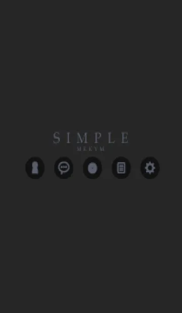 [LINE着せ替え] MATTE BLACK - CIRCLE ICON 25の画像1