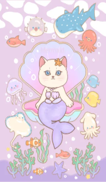 [LINE着せ替え] Cat mermaid ss2 8の画像1