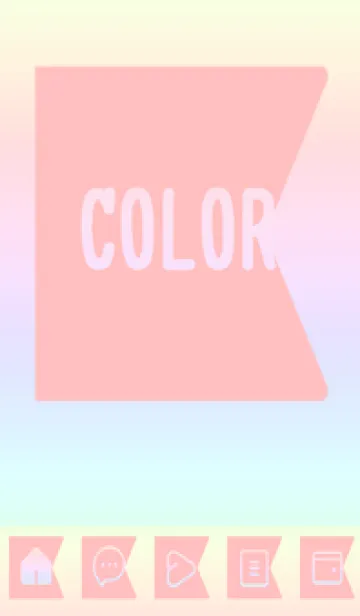 [LINE着せ替え] pink color rainbow O07の画像1