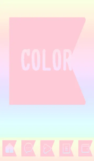 [LINE着せ替え] pink color rainbow O09の画像1