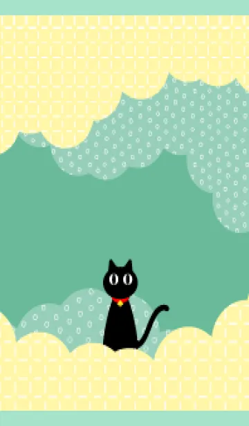 [LINE着せ替え] クロネコちゃん 青緑の画像1