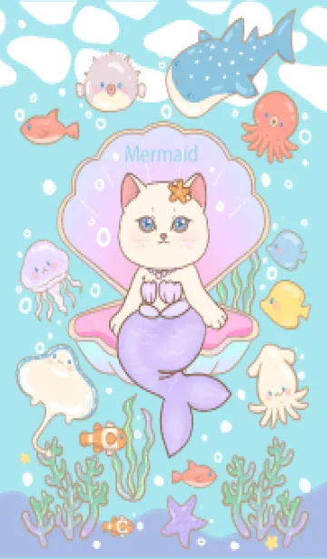 [LINE着せ替え] Cat mermaid ss2 13の画像1