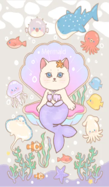[LINE着せ替え] Cat mermaid ss2 14の画像1