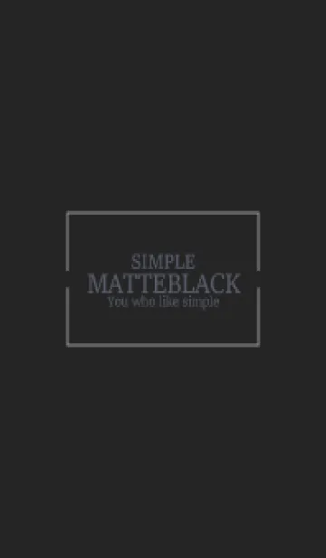 [LINE着せ替え] MATTE BLACK - SIMPLE 25の画像1