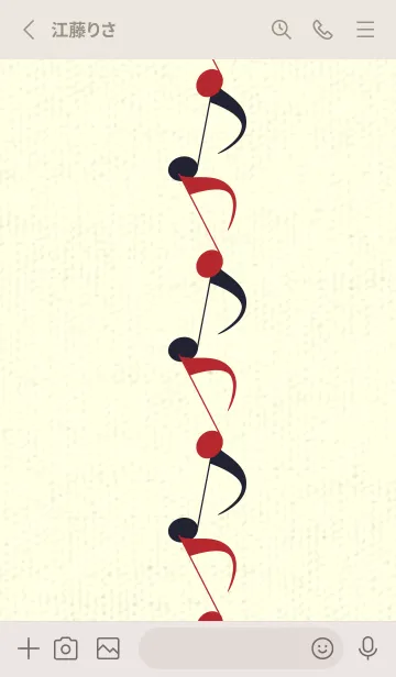 [LINE着せ替え] 八分音符1 茜色の画像2