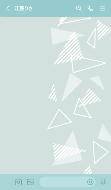 [LINE着せ替え] おしゃれ 三角 白18の画像2