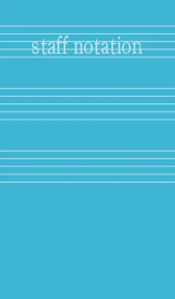 [LINE着せ替え] 五線譜1 アクアの画像1