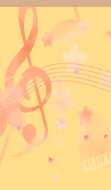 [LINE着せ替え] 春のしらべ 薄茶と黄色の画像1