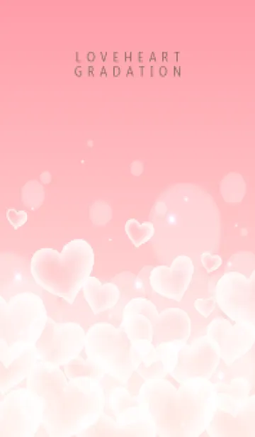 [LINE着せ替え] LOVE HEART GRADATION Pink&Beige 26の画像1