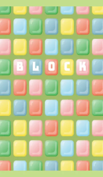 [LINE着せ替え] カラフルタイル モスグリーン色の画像1