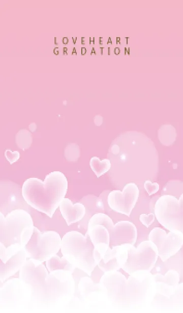 [LINE着せ替え] LOVE HEART GRADATION Pink&White 26の画像1