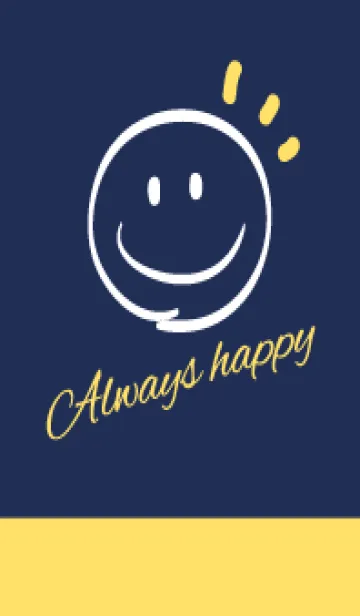 [LINE着せ替え] Always happy -Navy&Yellow 5-の画像1