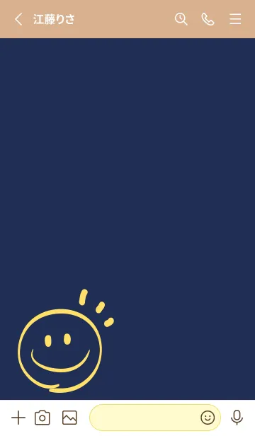 [LINE着せ替え] Always happy -Navy&Yellow 5-の画像2