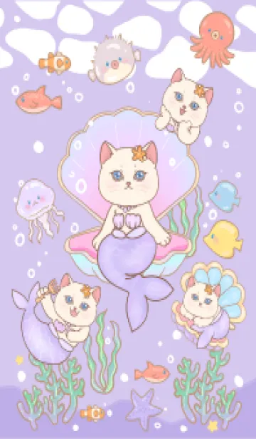 Cat mermaid summer 1の着せ替えメイン画像