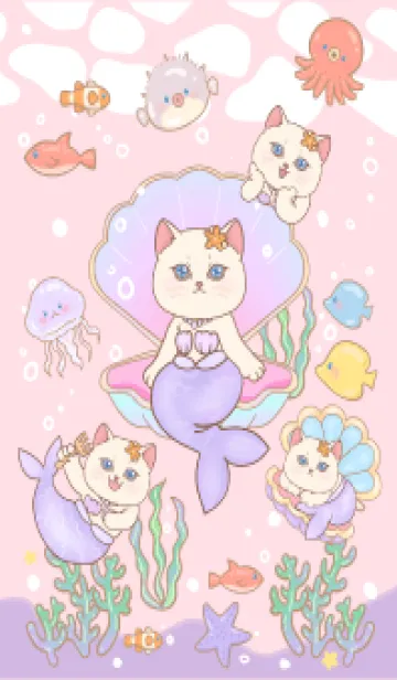 Cat mermaid Summer 4の着せ替えメイン画像