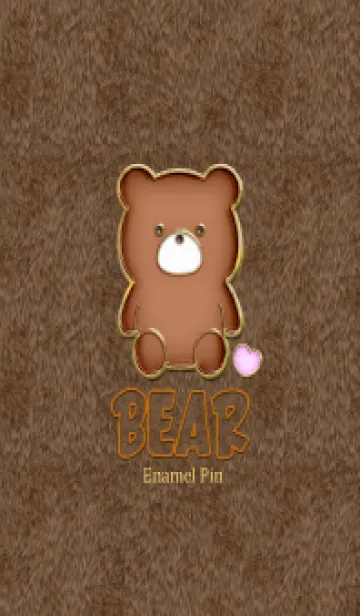 [LINE着せ替え] Bear Enameled Pin & Fur 40の画像1