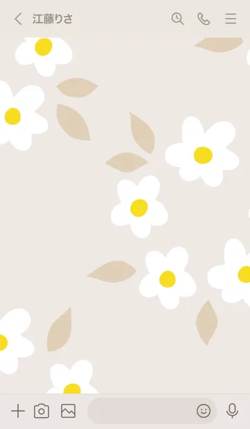 [LINE着せ替え] 白い花の輪の画像2