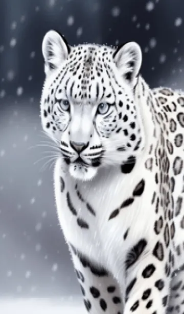 [LINE着せ替え] 夢幻の白いスノーヒョウ CMkKEの画像1