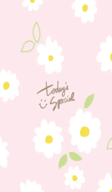 [LINE着せ替え] 白いお花と葉っぱ。9の画像1