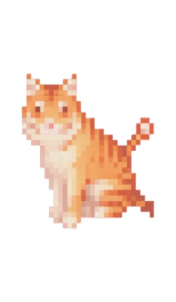 [LINE着せ替え] トラのドット絵のきせかえ Green 04の画像1