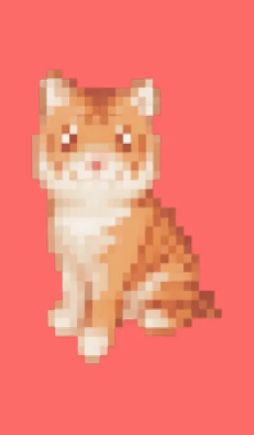 トラのドット絵のきせかえ Red 01の着せ替えメイン画像