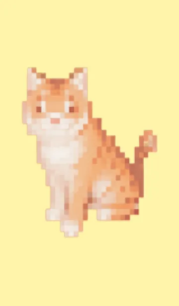 [LINE着せ替え] トラのドット絵のきせかえ Yellow 05の画像1