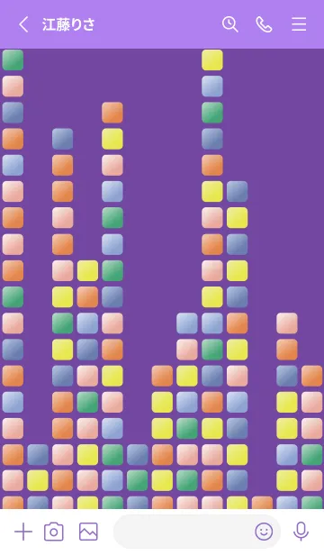 [LINE着せ替え] マットなタイル 紫色の画像2