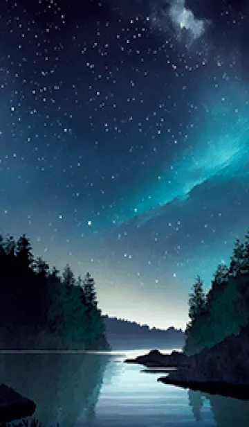 [LINE着せ替え] 綺麗な星空の夜景着せかえ#617の画像1
